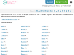 'happybirthdayname.com' screenshot