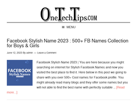 'onetechtips.com' screenshot