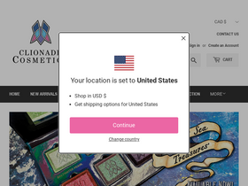 'clionadhcosmetics.com' screenshot