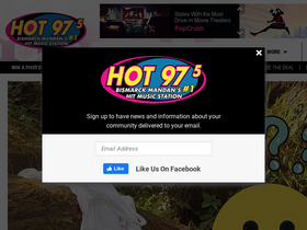'hot975fm.com' screenshot