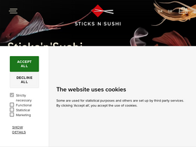 'sticksnsushi.com' screenshot