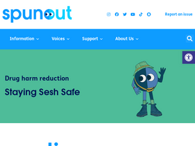 'spunout.ie' screenshot