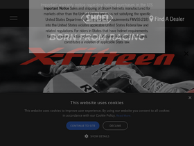 'shoei-helmets.com' screenshot