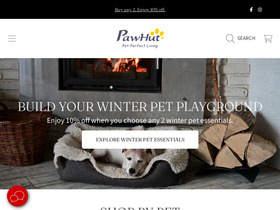 pawhutstore.com homepage screenshot