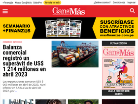 'revistaganamas.com.pe' screenshot