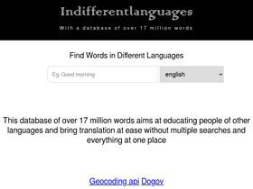 'indifferentlanguages.in' screenshot