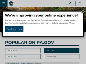 'health.pa.gov' screenshot