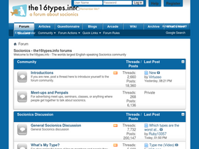 'the16types.info' screenshot