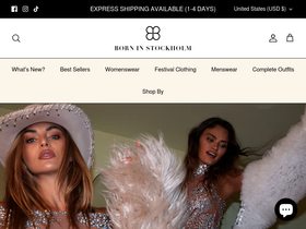 Born In Stockholm homepage screenshot