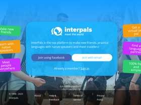 'interpals.net' screenshot