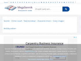 'megasennik.pl' screenshot