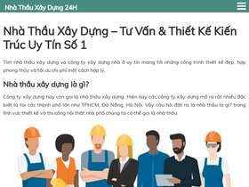 'nhathauxaydung24h.com' screenshot