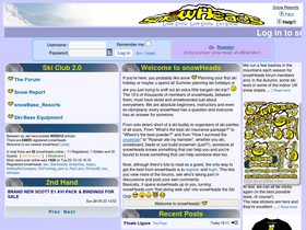 'snowheads.com' screenshot