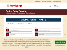 'ferries.gr' screenshot