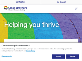 'closebrothers.com' screenshot