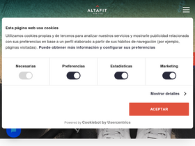 'altafitgymclub.com' screenshot