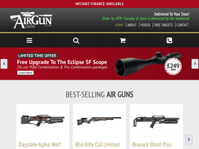 'theairguncentre.com' screenshot