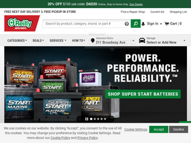 'oreillyauto.com' screenshot