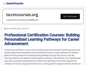 'isccmcourses.org' screenshot