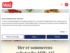 'mills.no' screenshot