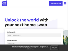 'lovehomeswap.com' screenshot