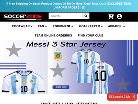 'soccerzoneusa.com' screenshot