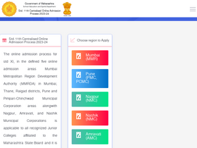 'mumbai.11thadmission.org.in' screenshot