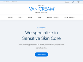 'vanicream.com' screenshot