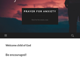 'prayerforanxiety.com' screenshot