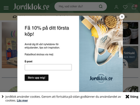 'jordklok.se' screenshot