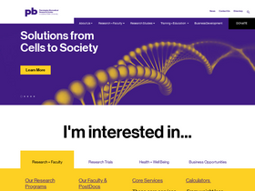 'pbrc.edu' screenshot