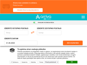 'arriva.si' screenshot