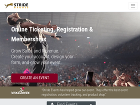 'strideevents.com' screenshot