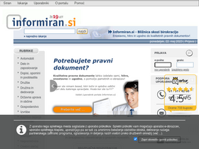 'informiran.si' screenshot