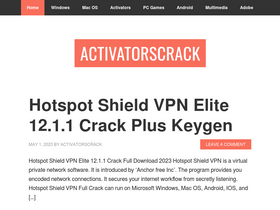 'activatorscrack.com' screenshot