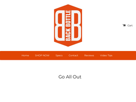 backbottle.com homepage screenshot