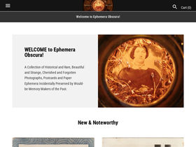 ephemeraobscura.com homepage screenshot