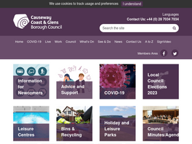'causewaycoastandglens.gov.uk' screenshot