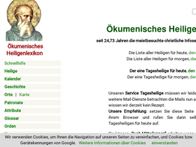 'heiligenlexikon.de' screenshot