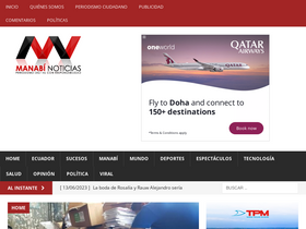 'manabinoticias.com' screenshot