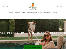 theorangepeelshop.com homepage screenshot