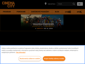 'cinemacity.sk' screenshot