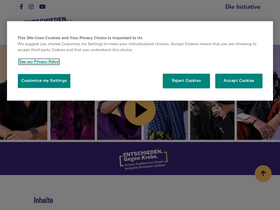 'entschiedengegenkrebs.de' screenshot