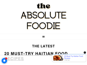 'theabsolutefoodie.com' screenshot
