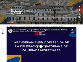 'infancia.gob.ec' screenshot