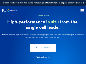 '10xgenomics.com' screenshot