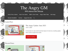 'theangrygm.com' screenshot
