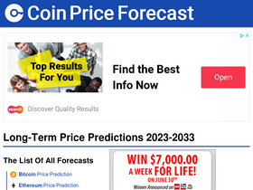 'coinpriceforecast.com' screenshot