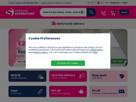 'roofingsuperstore.co.uk' screenshot