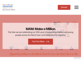 thechildrensfoundation.co.uk homepage screenshot